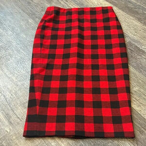 Cremieux plaid pencil skirt small